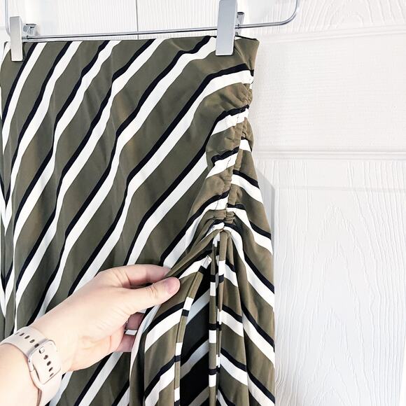 Solid & Striped Ruched Striped Stretch-Jersey Skirt - Picture 5 of 10